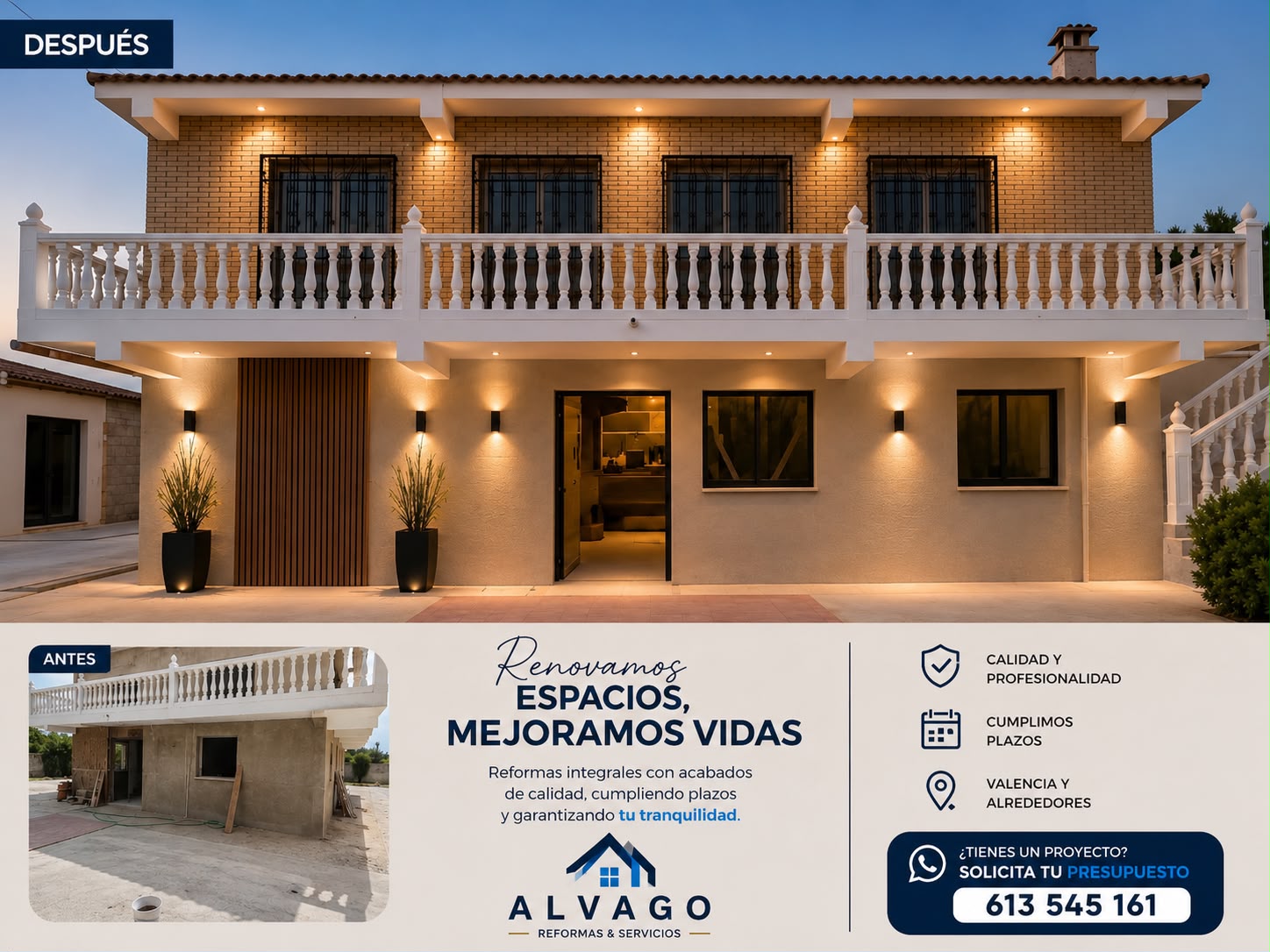Reforma de fachada por ALVAGO